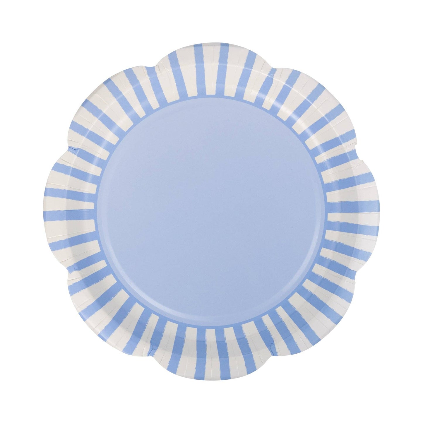 Blue Striped Scallop Plate
