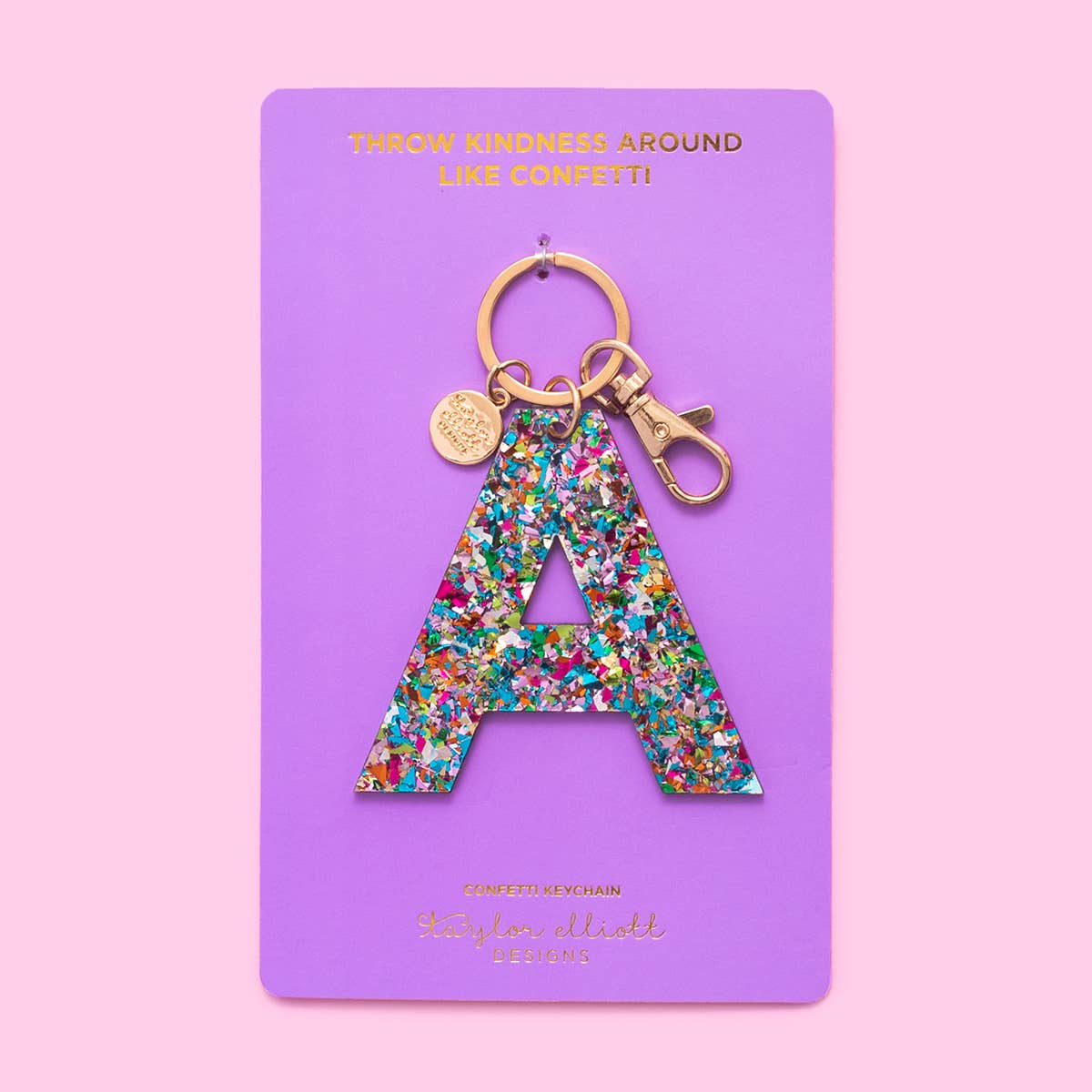 Keychains - Letters A-Z - Colorful Confetti