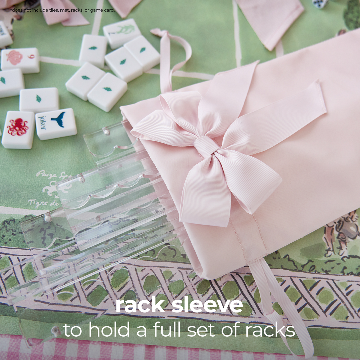 Mahjong Jelly Tote Set | Ballet Pink Bow