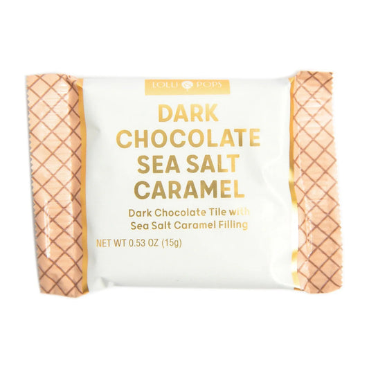 Sea Salt Caramel Dark Chocolate Tile