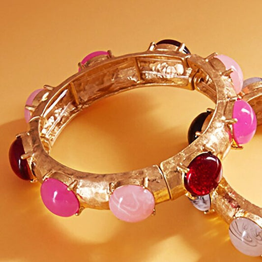 Vintage Faux Stone Bangle Bracelet
