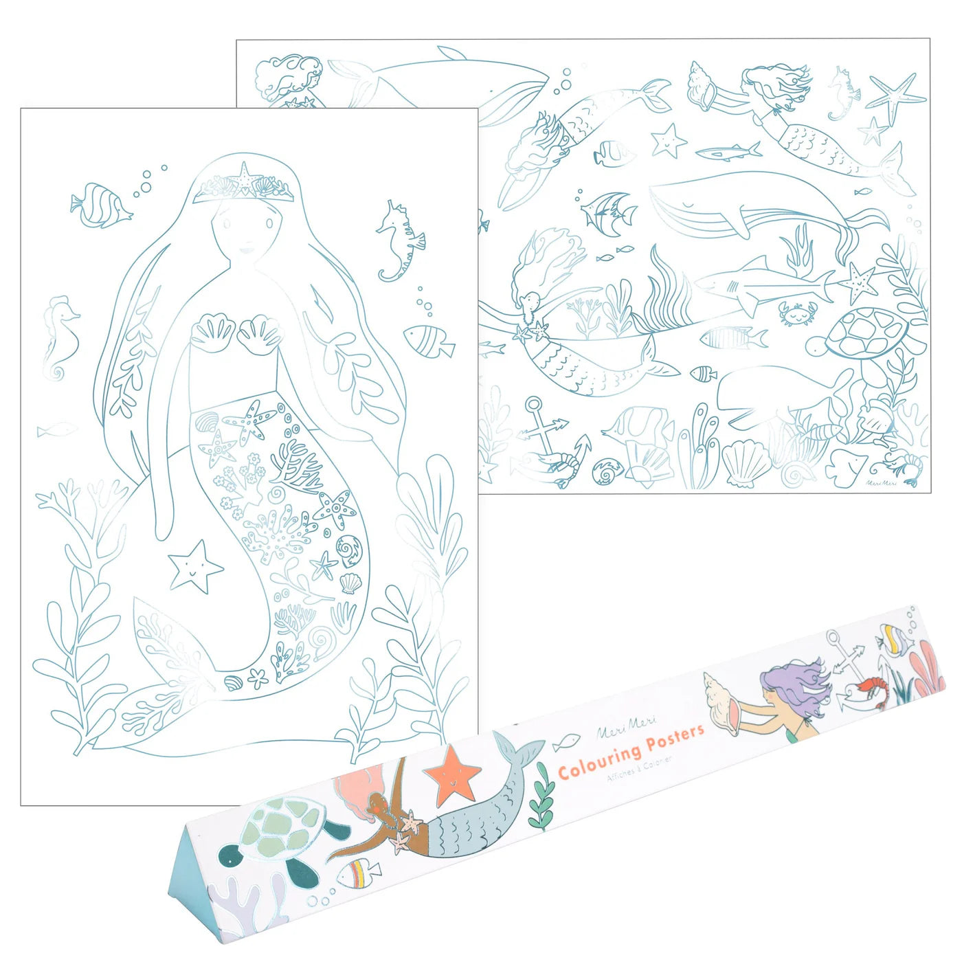 Mermaid Coloring Posters