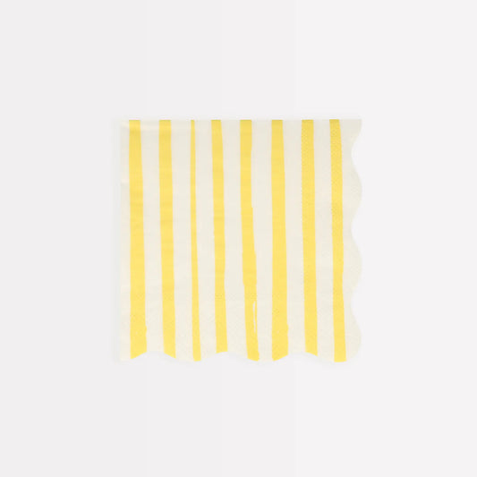 Yellow Stripe Small Napkins