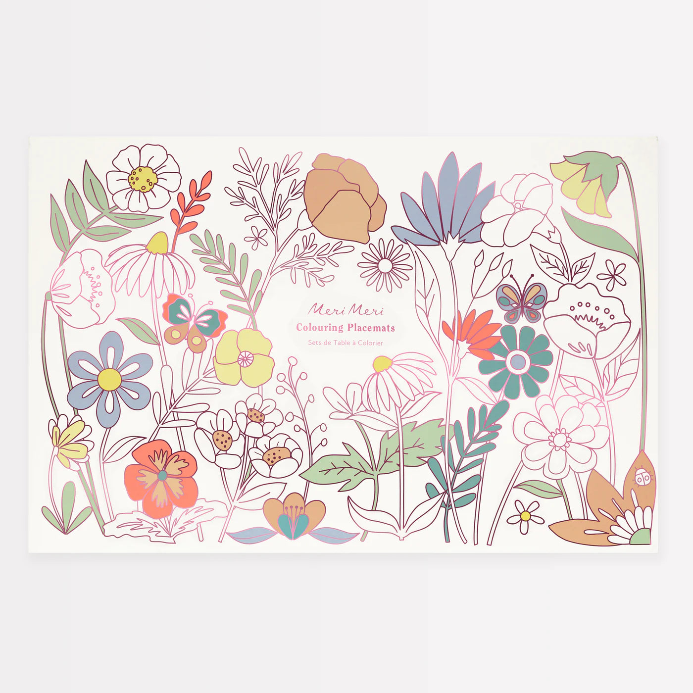 Butterflies & Flowers Coloring Placemats