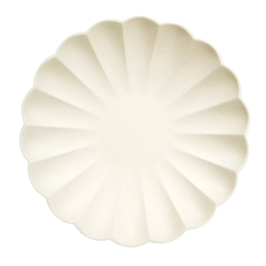 Small Cream Compostable Plates