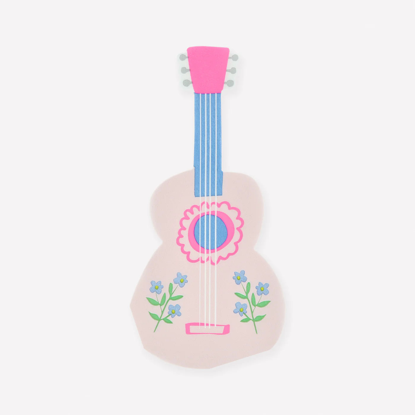 Pink Guitar Shaped Napkins