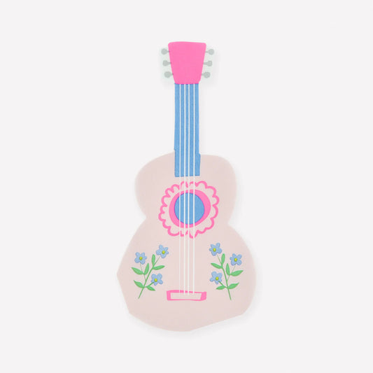 Pink Guitar Shaped Napkins