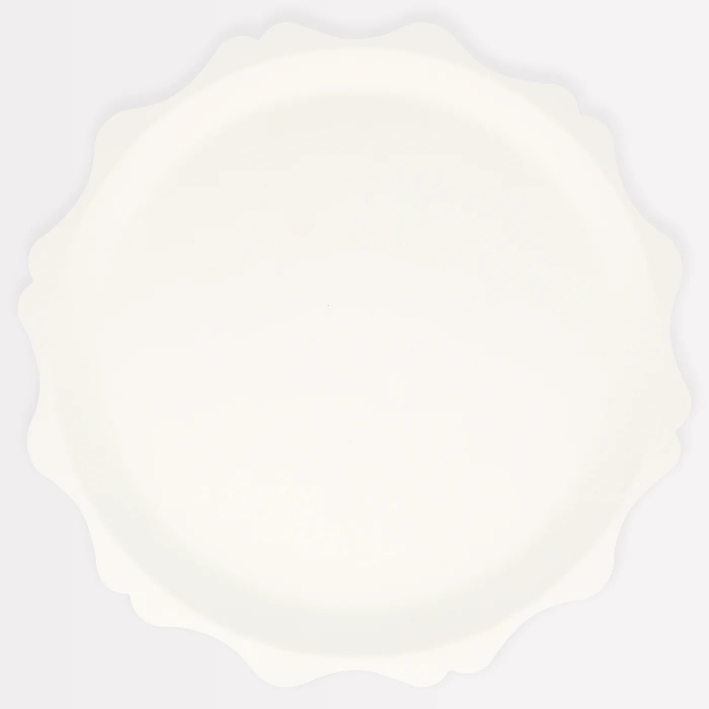 Cream Decorative Edge Compostable Dinner Plates