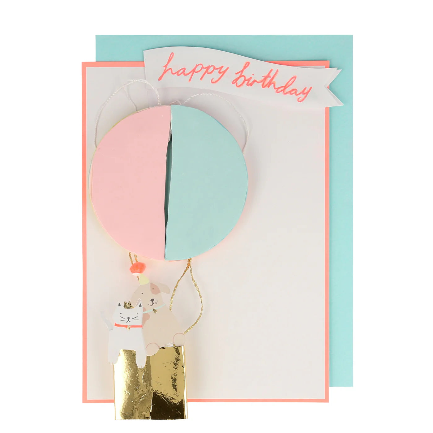 Hot Air Balloon Honeycomb Birthday Card