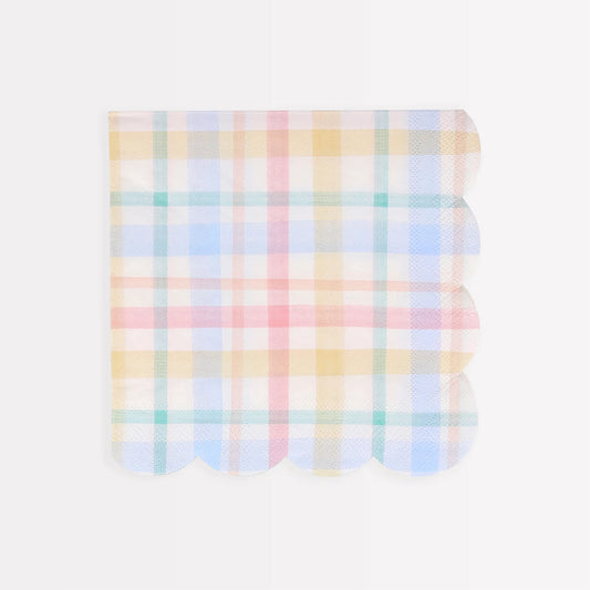 Plaid Pattern Large Napkins