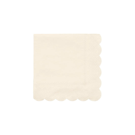 Small Cream Paper Napkins