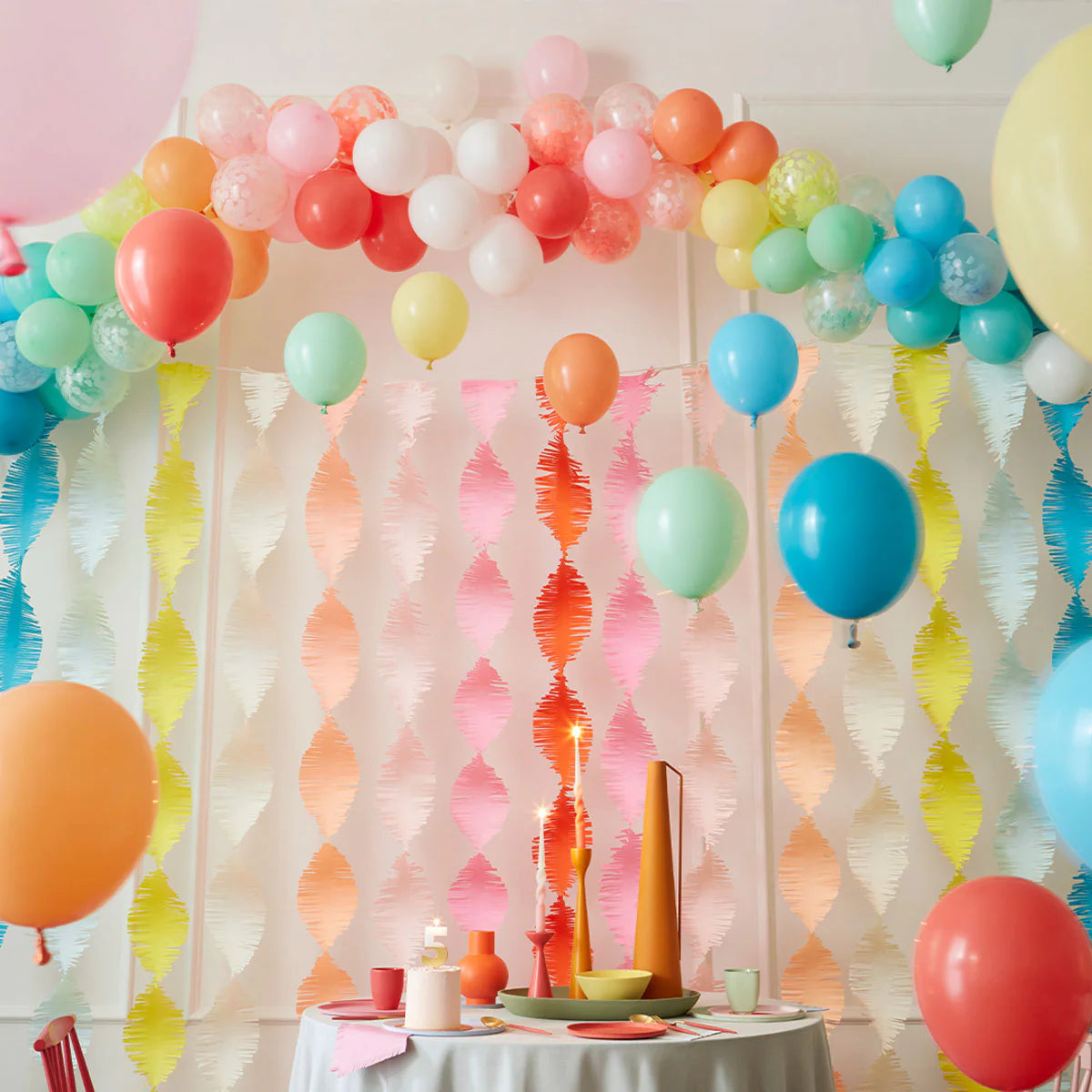 Rainbow Twisty Fringe Backdrop