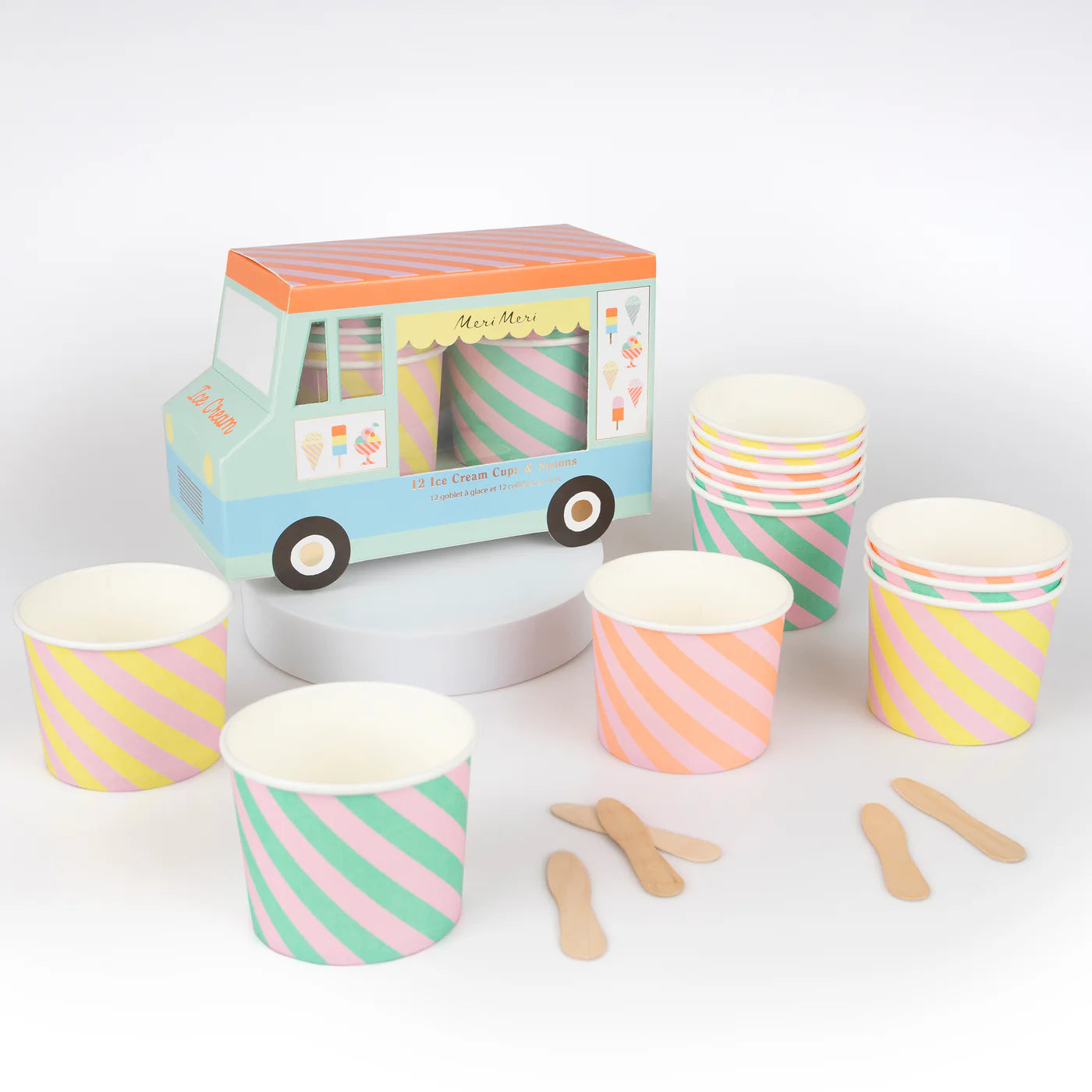 Ice Cream Cups & Spoons