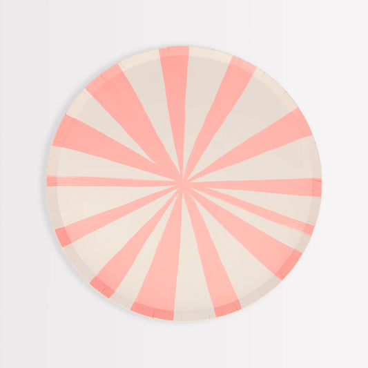 Pink Stripe Side Plates