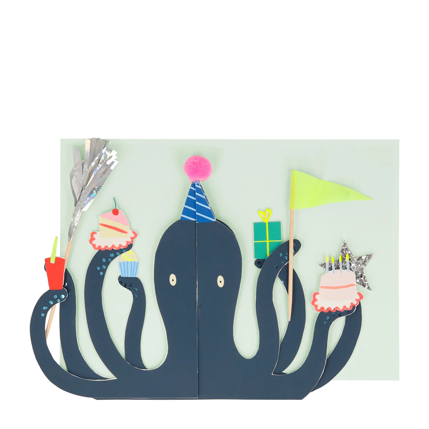 Party Octopus Stand-Up Birthday Card