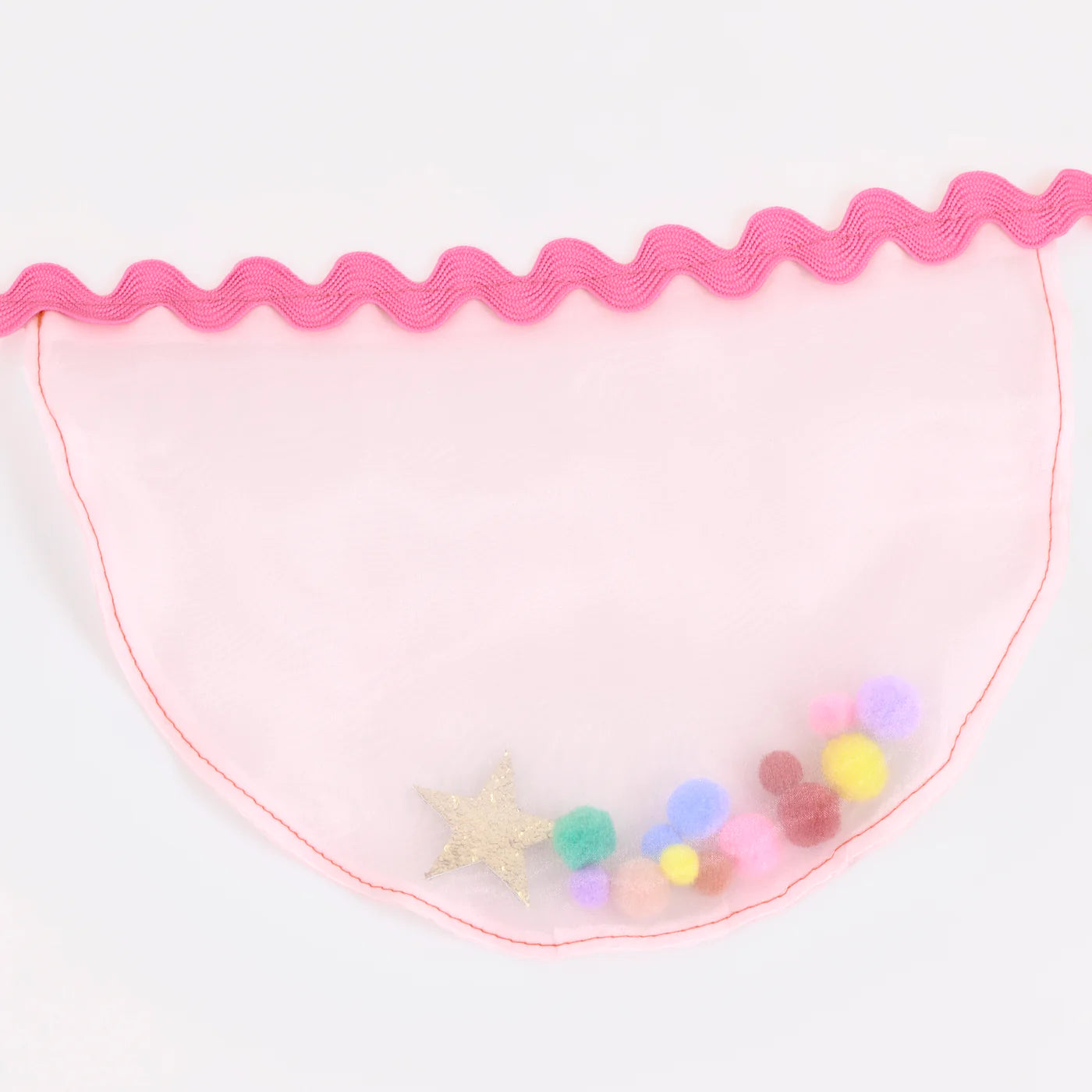 Pink Organza Pompom Garland