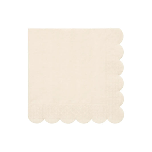 Large Cream Paper Napkins