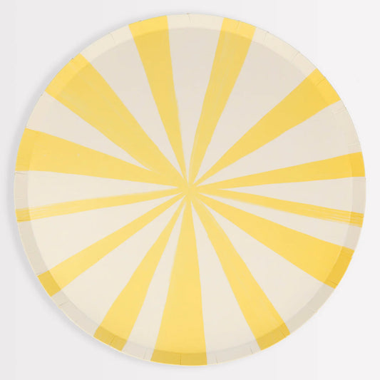 Yellow Stripe Dinner Plates