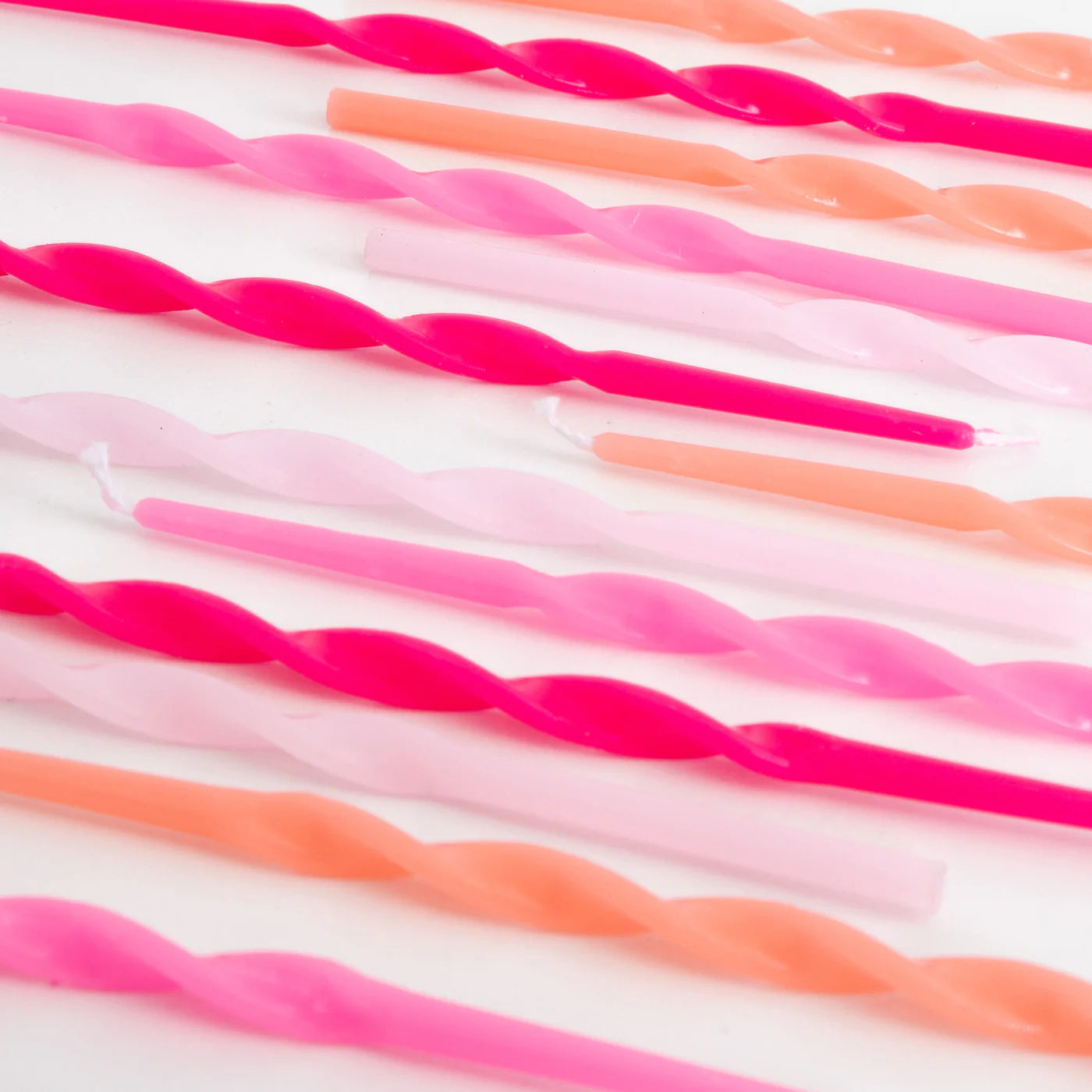 Pink Twisted Long Candles