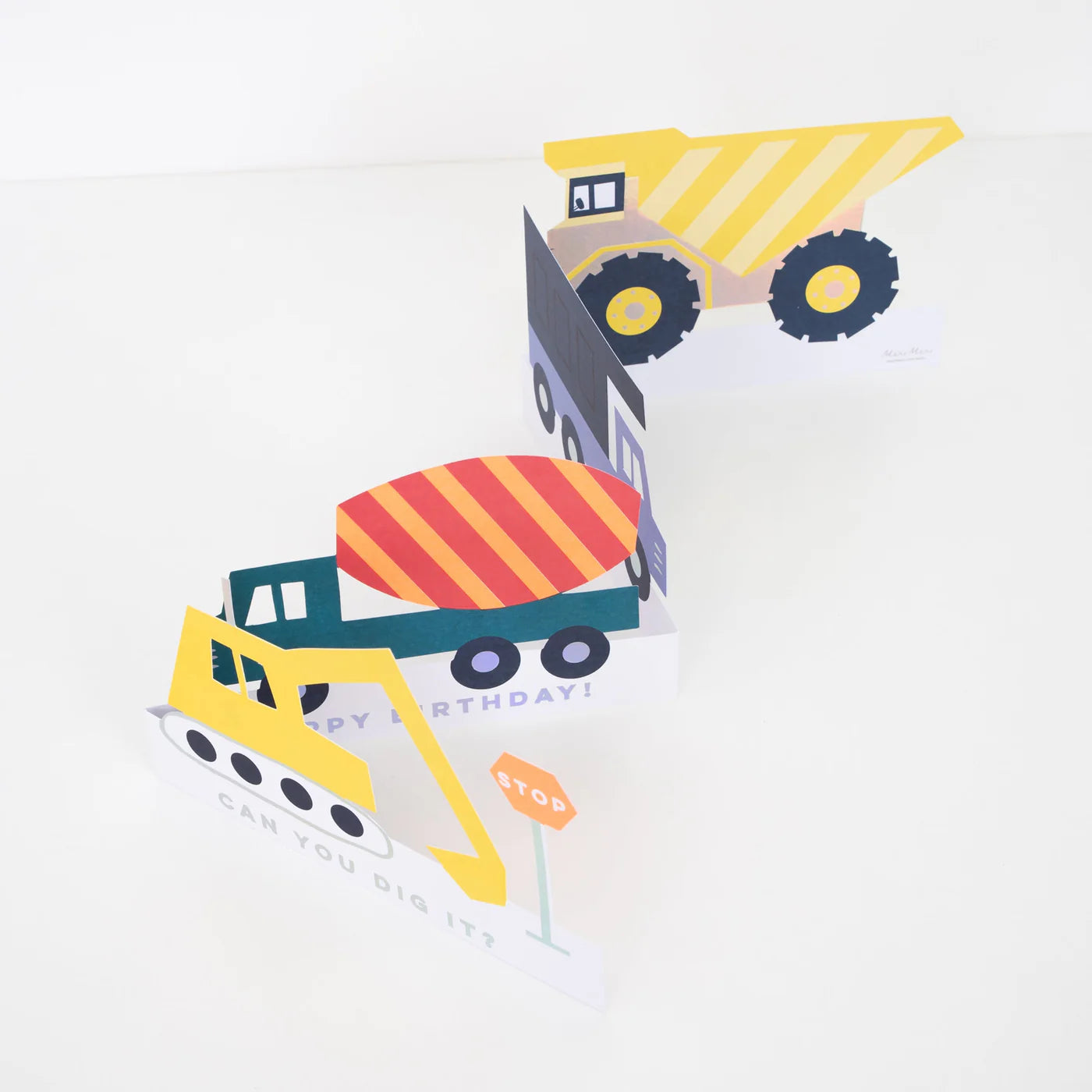 Construction Vehicles Birthday Card