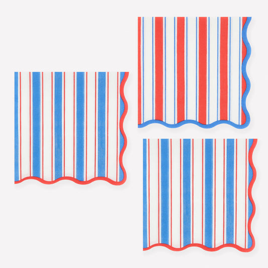 Nautical Striped Small Napkins