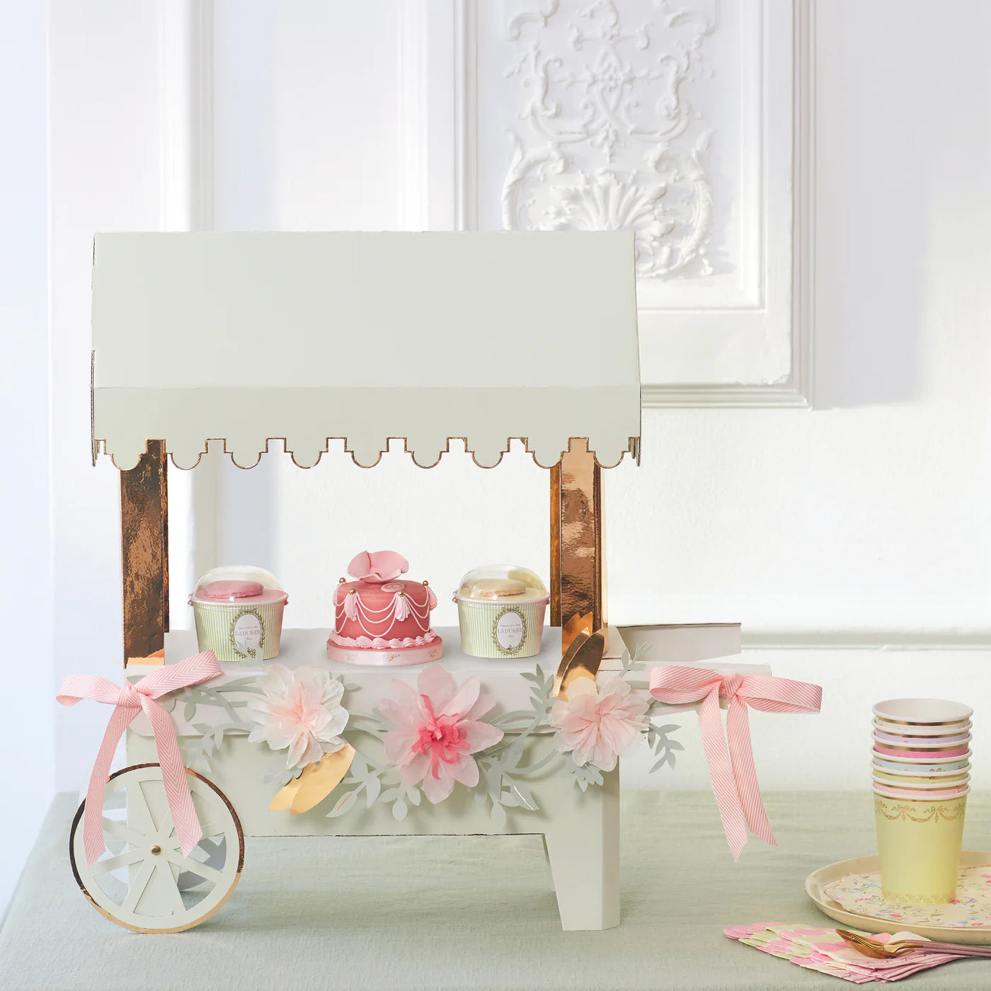 Ladurée Paris Macaron Cart Centerpiece