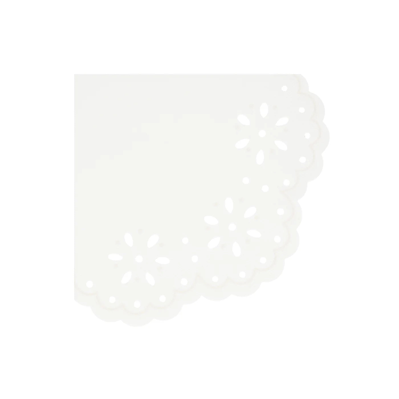 Broderie Anglaise Lace White Large Napkins