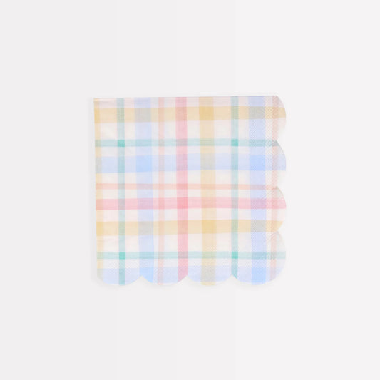 Plaid Pattern Small Napkins