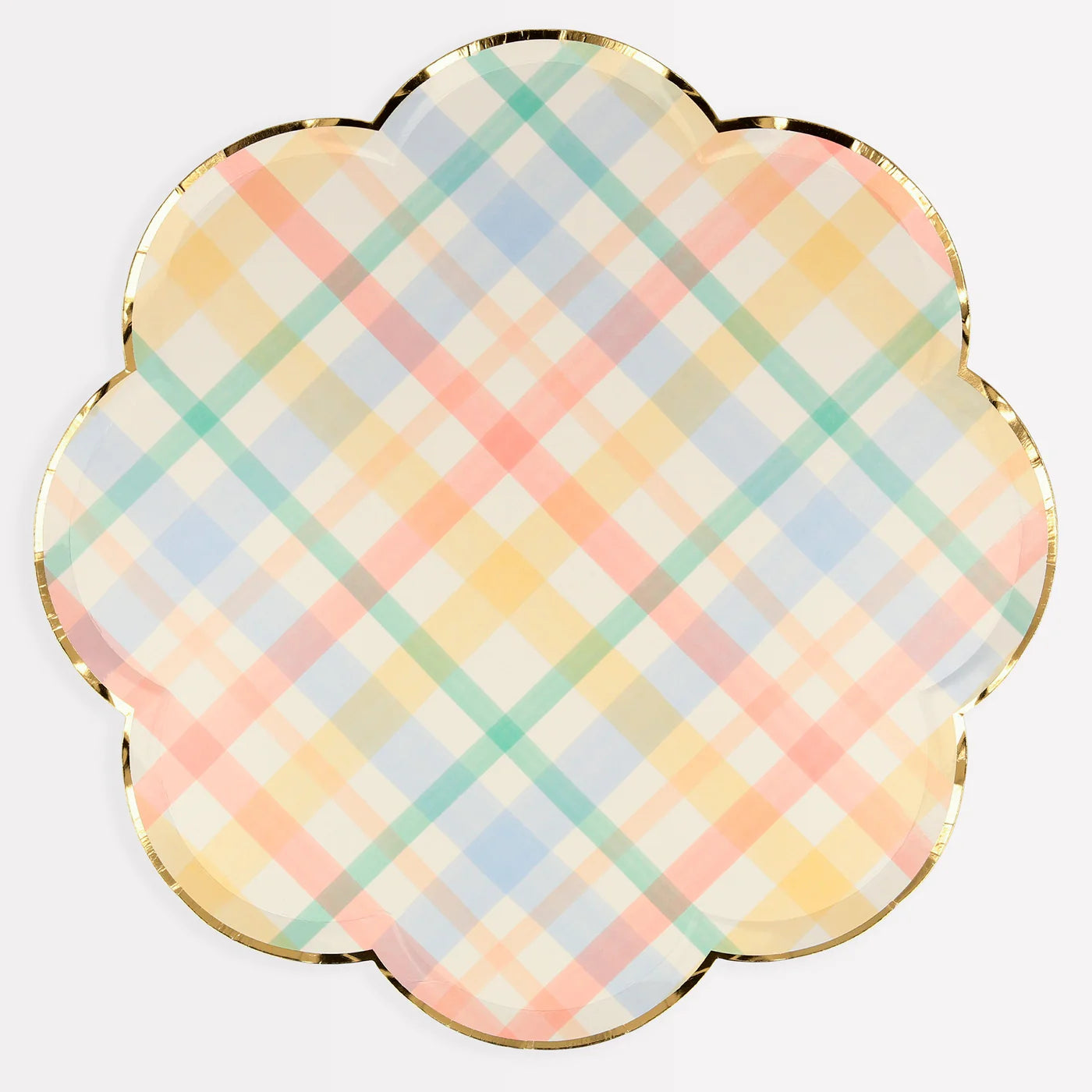 Spring Plaid Dinner Plate