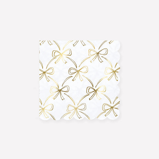 Gold Bow Small Napkins
