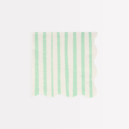 Mint Stripe Small Napkins