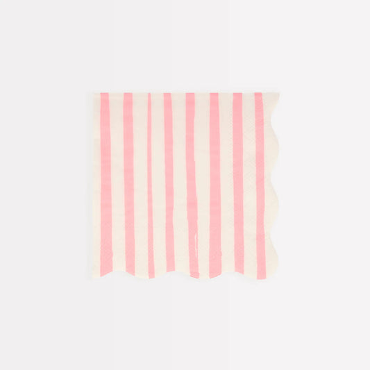Pink Stripe Small Napkins