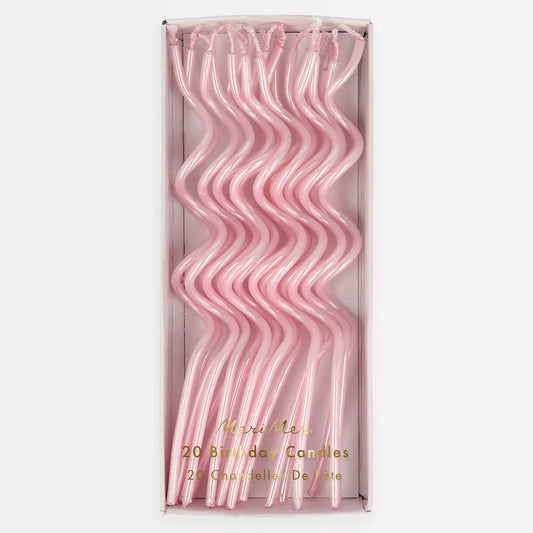 Pink Swirly Candles