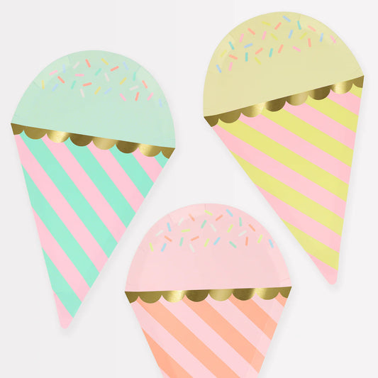 Ice Cream with Sprinkles Plates