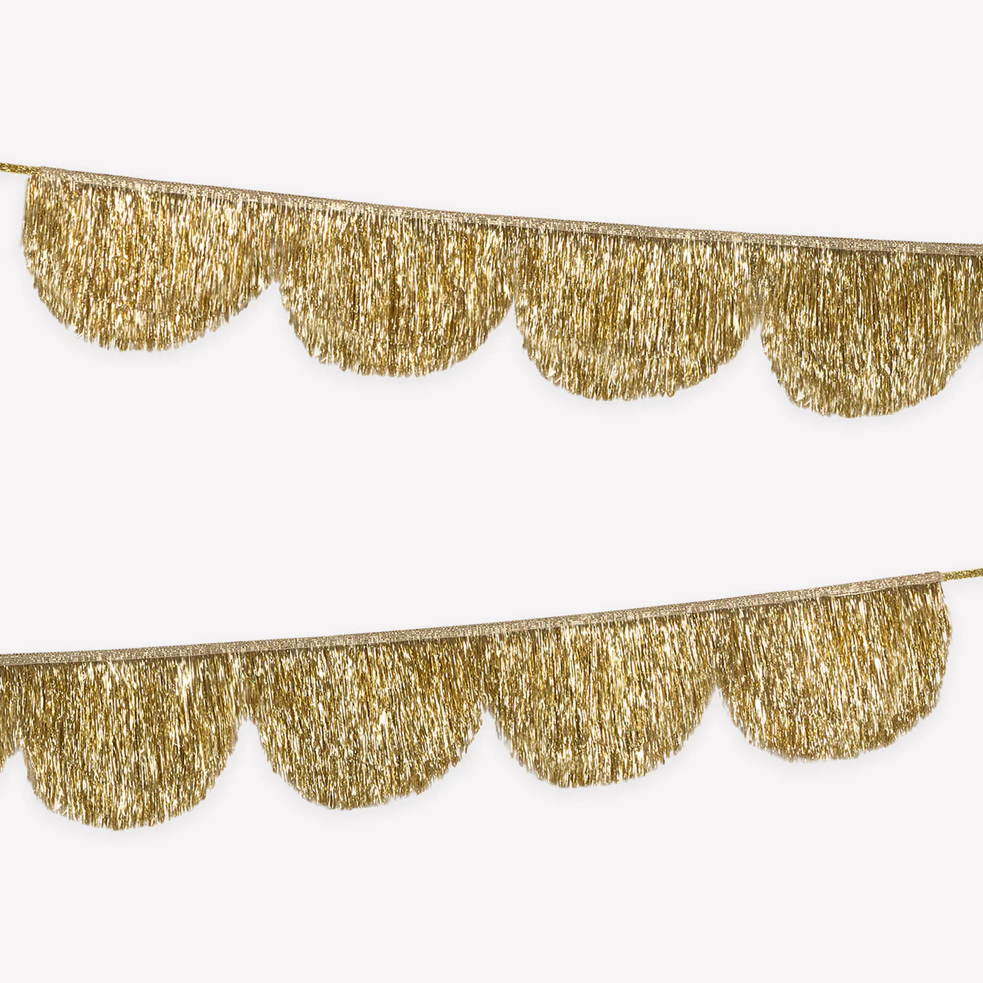 Gold Tinsel Scallop Garland - Thumbnail 5