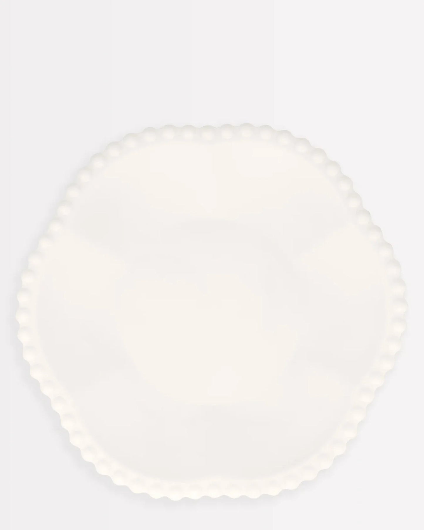 Cream Dot Edged Flower Compostable Dinner Plates