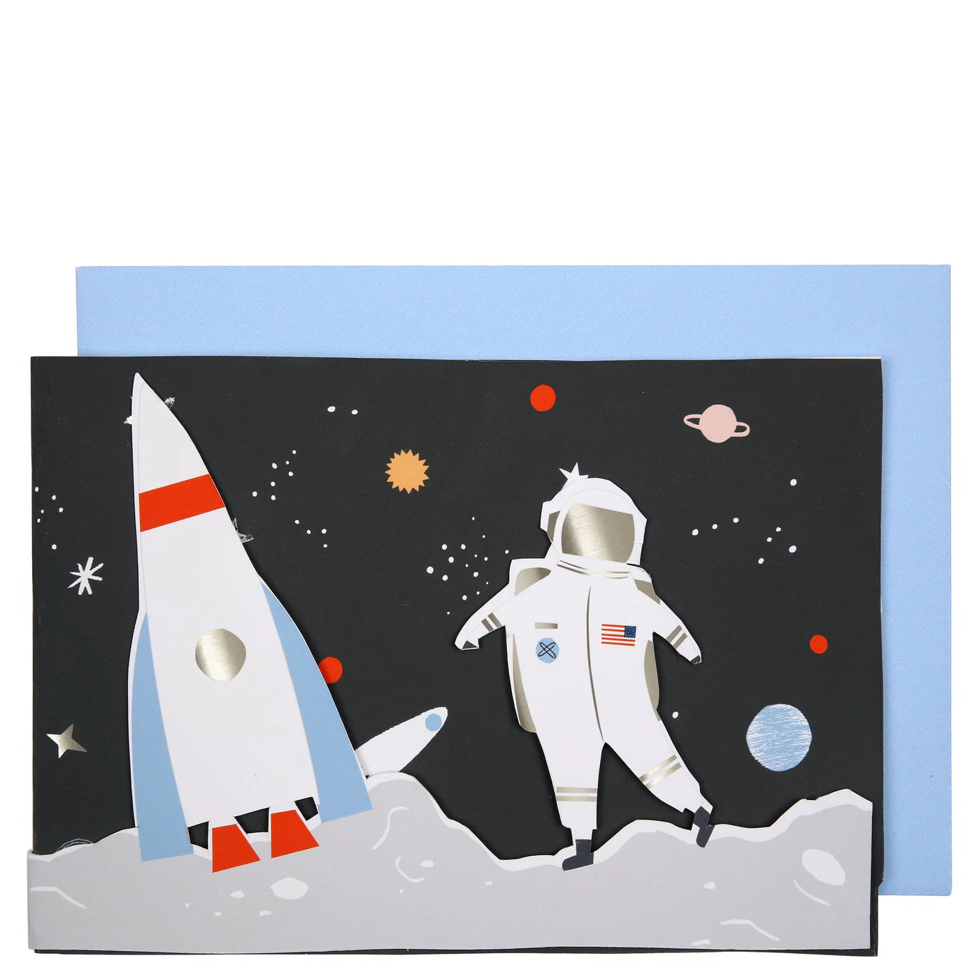 Space Scene 3D Birthday Card