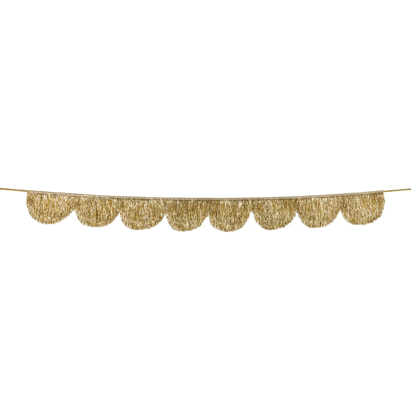 Gold Tinsel Scallop Garland