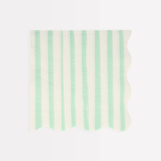 Mint Stripe Large Napkins