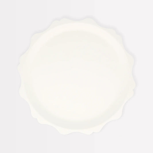 Cream Decorative Edge Compostable Side Plates