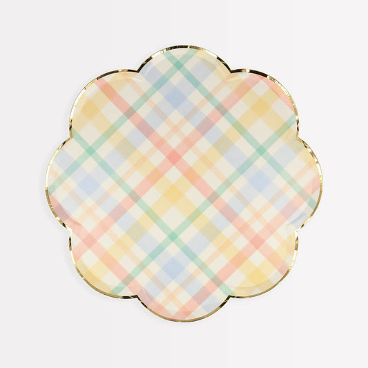 Plaid Pattern Side Plates