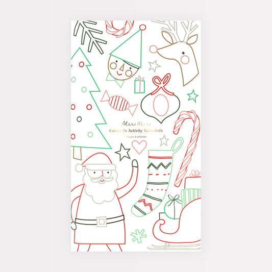 Christmas Color Activity Tablecloth