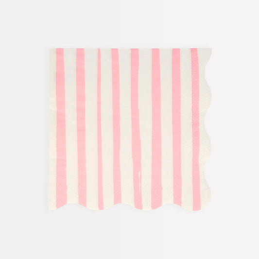 Pink Stripe Large Napkins