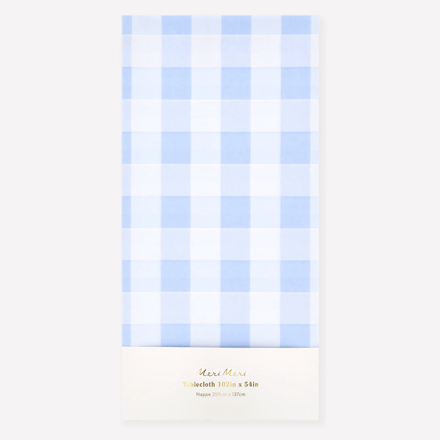 Blue Gingham Paper Tablecloth