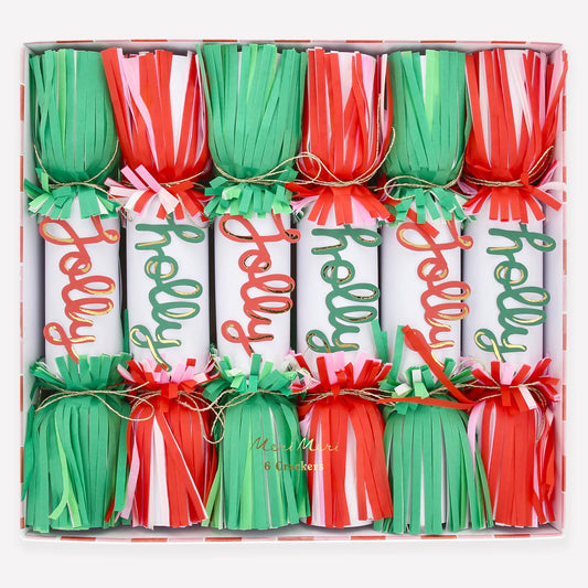 Jolly Holly Fringe Crackers