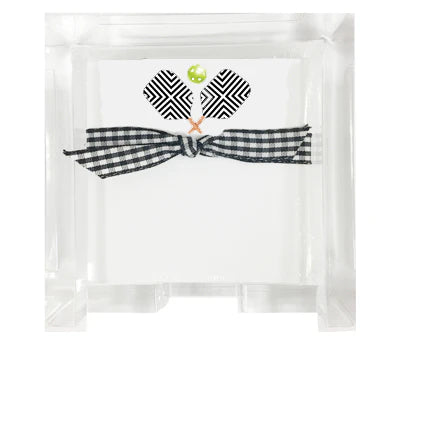 Mini Notes in Acrylic Box | Black Pickleball