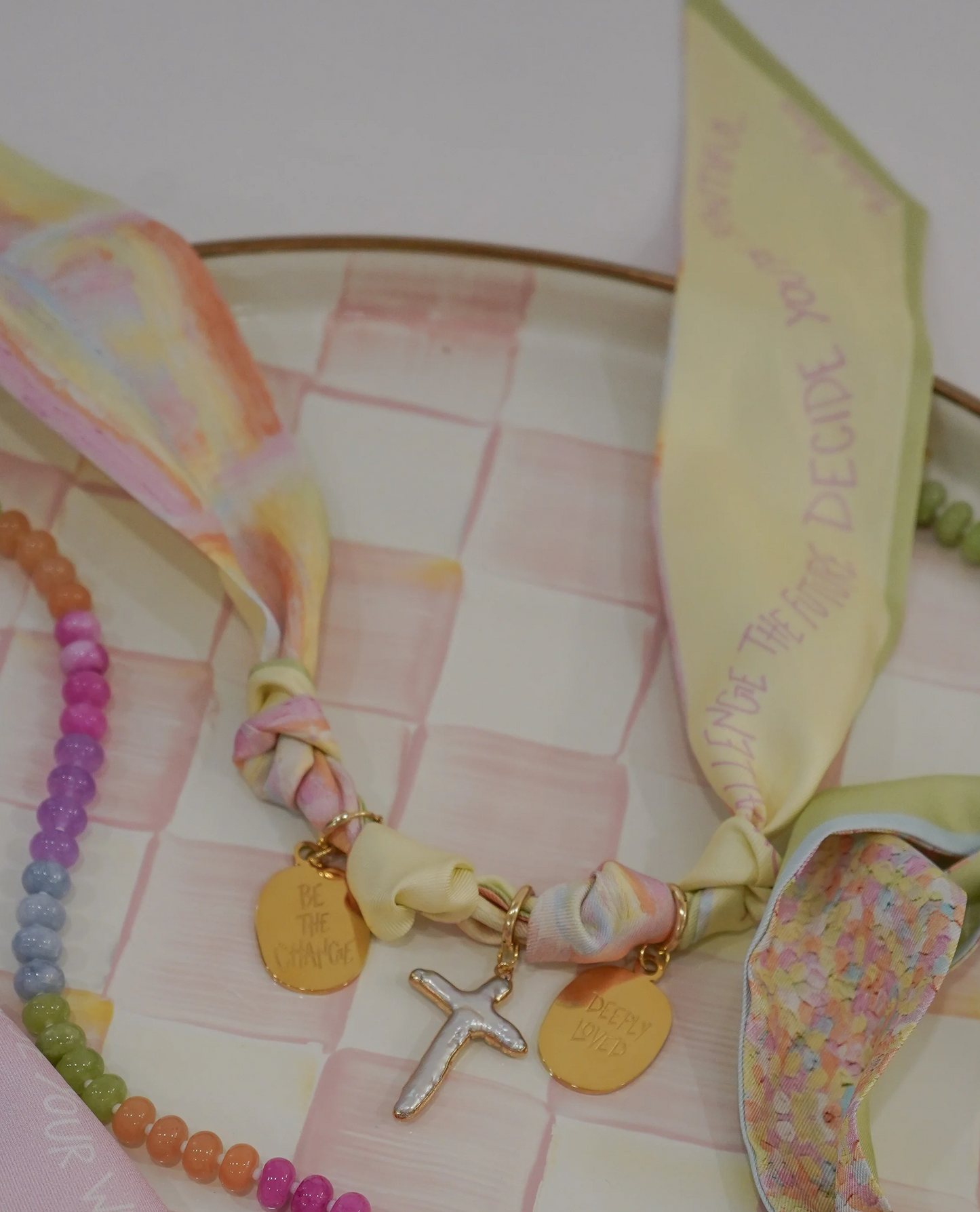 Mother of Pearl Cross Charm