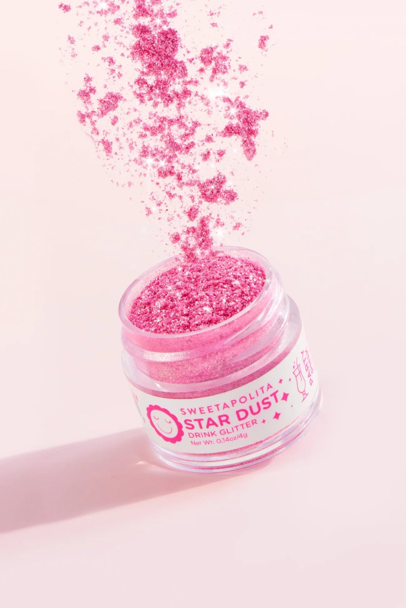 Star Dust Edible Drink Glitter | Party Pink