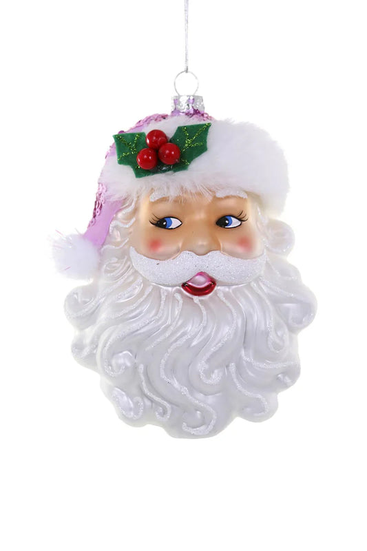 Retro Santa Ornament | Pink