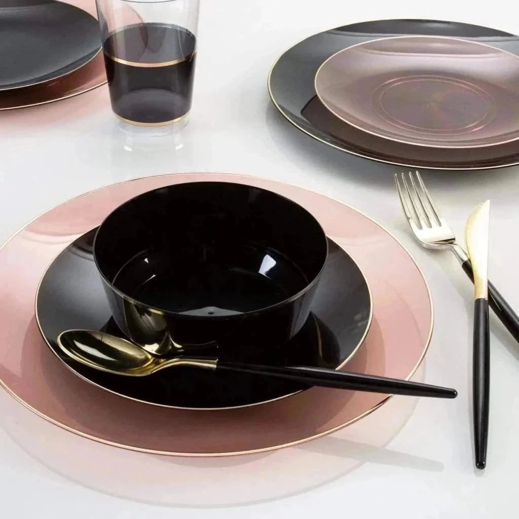 Transparent Dinner Plates | Rose & Gold